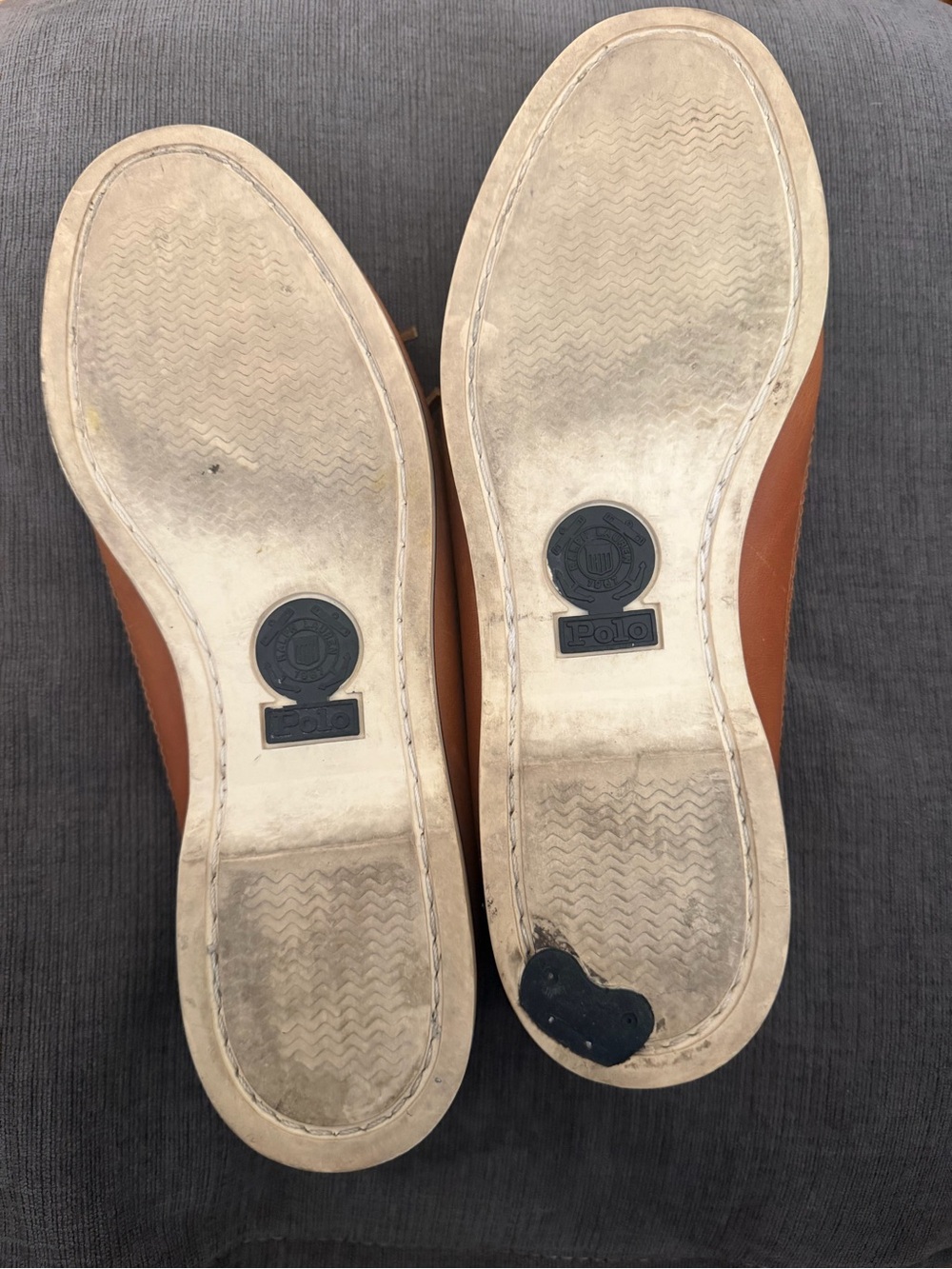 Polo by Ralph Lauren Men's Tan/Brown Leather Boat Shoes EXTREMELY RARE … - Picture 5 of 6
